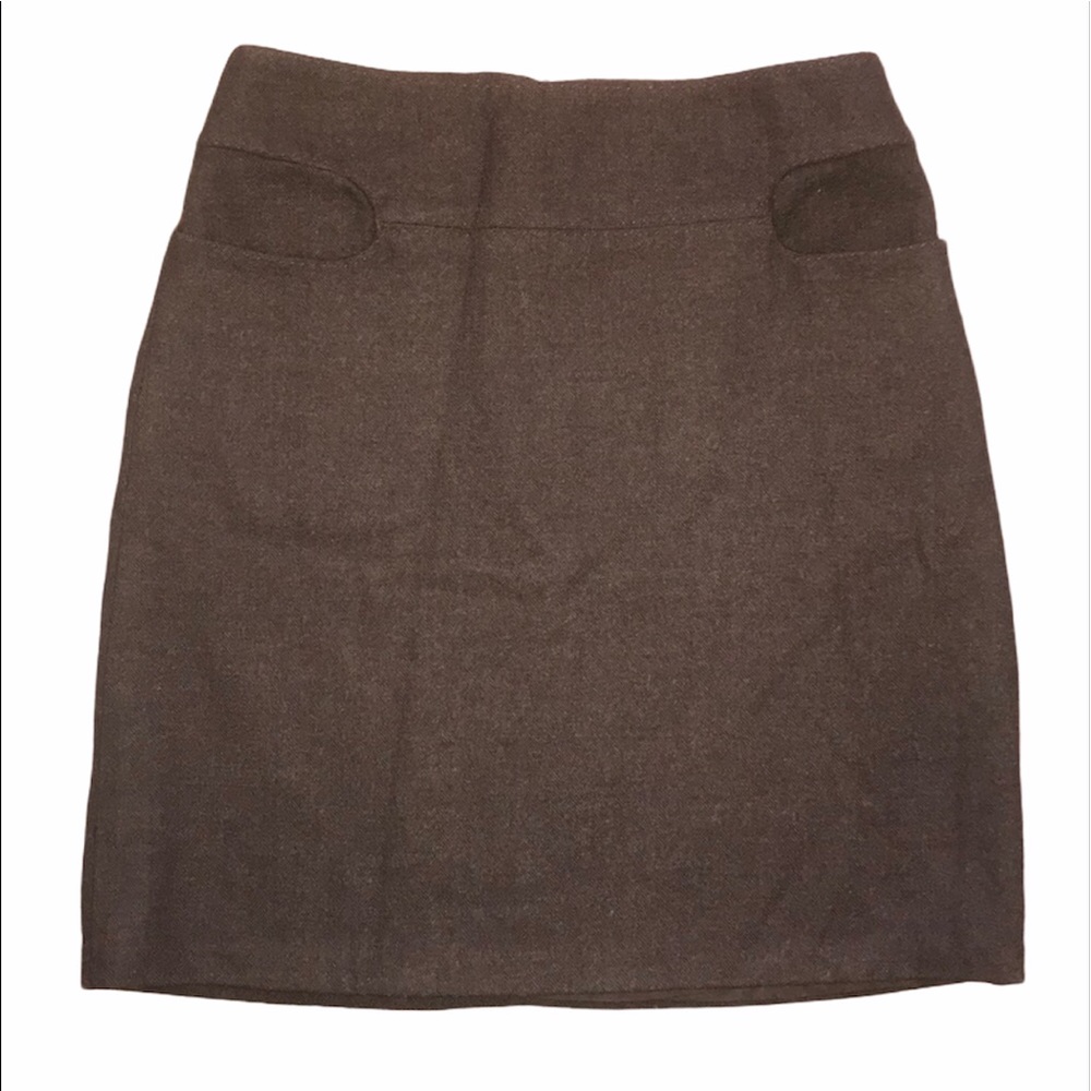 Vintage max studio brown Wool mini skirt SZ 8
